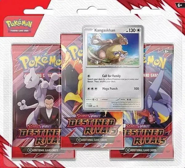POKEMON TCG - SCARLET & VIOLET DESTINED RIVALS 3-BOOSTER BLISTER PACK - KANGASKHAN -EN